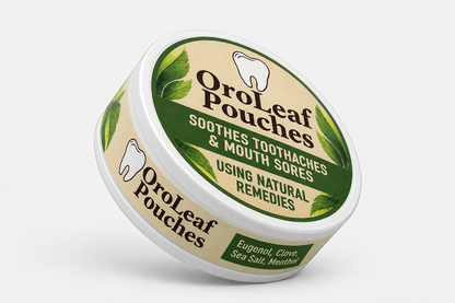OroLeaf Natural Toothache Relief Pouches - Fast-Acting Oral Pain Relief with Clove, Peppermint & Eugenol